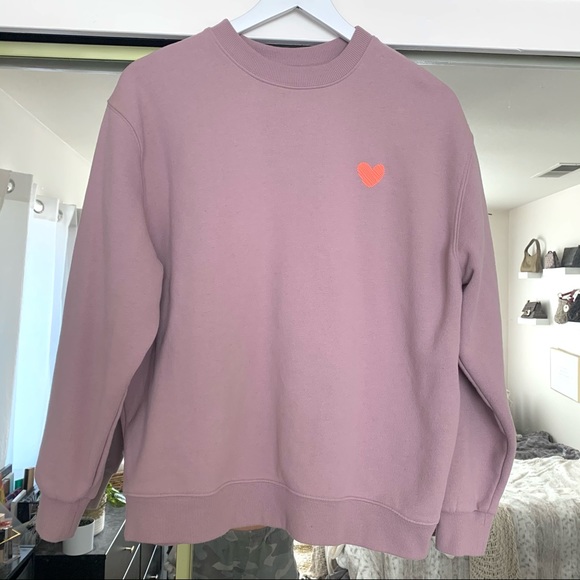 Wild Fable Pink Heart Graphic Oversized Sweatshirt